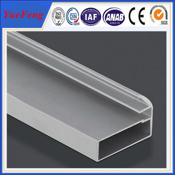 Quality holes drilling anodized shiny machined polish shower door frame parts aluminum profile wholesale