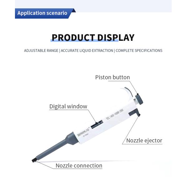Fluorosilicone Rubber and Tetroxyethylene Adjustable Electronic Pipettes in Huge Stock