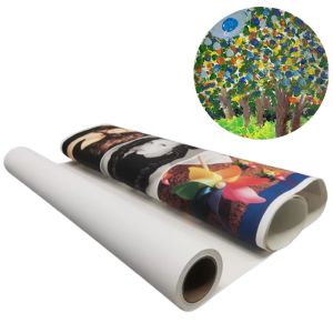 Waterproof 220gsm Matte Polyester Canvas Roll For Digital Printing