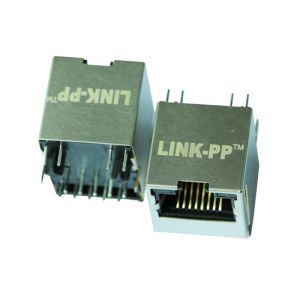 SI-46017-F Vertical RJ45 Jack With 10/100 Base-T Integrated Magnetic LPJD0011BFN
