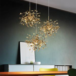 110V-240V Customized Pendant Lamp Rustproof Polished Chrome Chandelier Lights