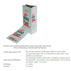 single pasted bottom paper sack,animal seed packing paper sack,pasted bottom