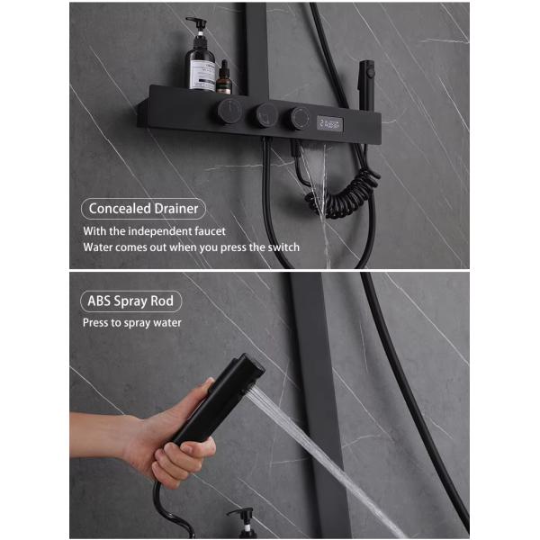 High Pressure Hand Held Wall Mounted Shower Head Polished For Bathroom Rainfall