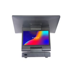 15.6 Inch POS Machine With External Thermal Printer And Dual Screens For Coffee