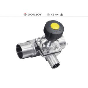DONJOY Sanitary Diaphragm Valve /Three T port valve with Welding Ends with