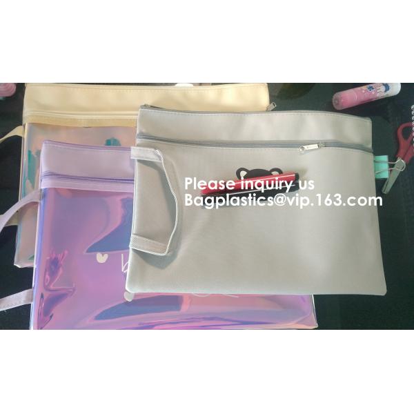 B4 A4 B5 A5 A6 zipper file office stationery Canvas zip document file bag