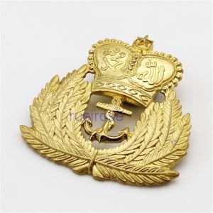 China Crown metal badges made to order, painted metal medallions, custom badges, hollow crown gold badge on sale