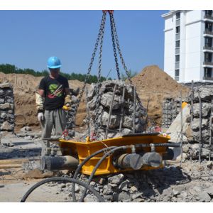 Concrete Hydraulic Pile Breaker For Round Pile Foundation Equipment 280KN Rod