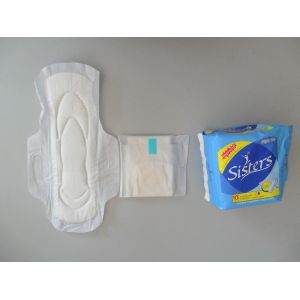 Cheap High Absorbency Female Hygiene Sanitary Napkin Diaper With Breathable PE Film for sale