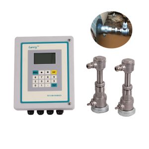 Cheap spool piece transducer transit time insertion type ultrasonic flow meter with high temperature transducer for sale