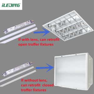 120-277V 3Power Tunable LED Troffer Retrofit Kit Lighting with Magnetic Linear