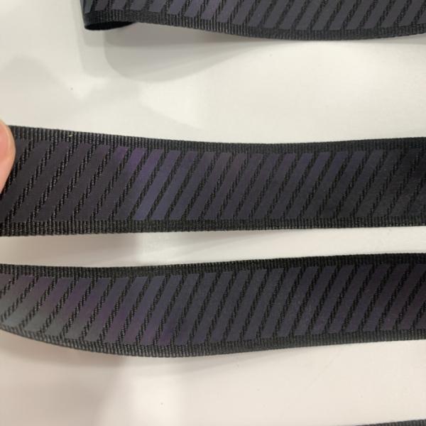 Iridescent Rainbow Reflective Webbing Tape Fabric 12mm Pet Dog Leash Night Reflective Collar