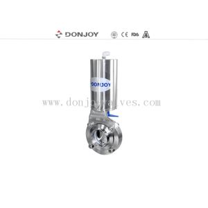 DN10 - DN300 Sanitary Welding Butterfly Valves With Pneumatic Actuator