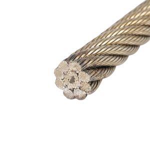China 8xK31WS-EPIWRC Galvanized Wire Rope with 1960 Breaking Force and 657.6kN Load Capacity for Hanging Lamps and Pergolas on sale