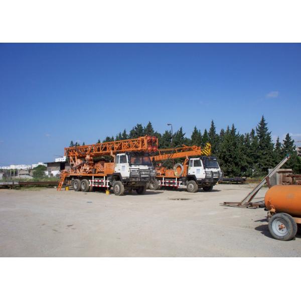 Quality 600M TRAILER MOUNTED WATER WELL DRILLING RIG TOP HEAD DRIVE DTH AND MUD WORKOVER wholesale