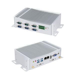 Intel Core i3 Industrial Fanless PC Mini PC With GPIO And DDR4 16G 6COM