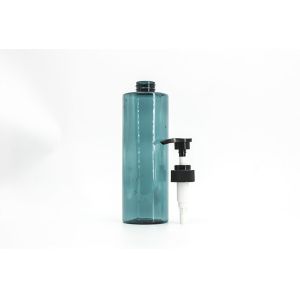 Transparent Cylinder 700ml Lotion Shampoo Pump Bottles