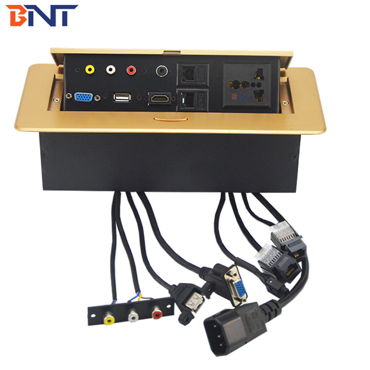 2019 new socket pop up type table hidden media socket with universal power for