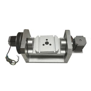 CNC Router 4th 5th A Axis Rotary Table Dividing Head Nema 23 Stepper Motor