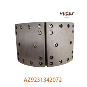 High Performance AZ9231342072 Semi-Metal Brake Shoe Assembly For SINOTRUK HOWO