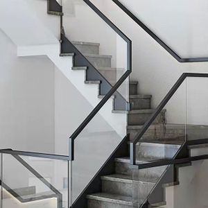 Decking Balcony Railing Aluminum Handrail Profiles With Glass Channel