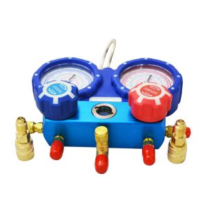 1/4" SAE Brass 800Psi R22 R410A R404A Manifold Gauge Set