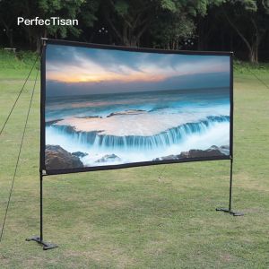 100 120 Inch Outdoor Portable Projector Screen Waterproof Fast Fold Projector