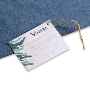 Cheap Copperplate Print Varnishing Personalized Hang Tags Custom Elastic String1000pcs for sale