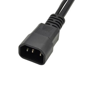 Y Splitter C14 Male to C5 C7 C13 Female Plug Cable 2.5A 250V ENEC Power Adapter
