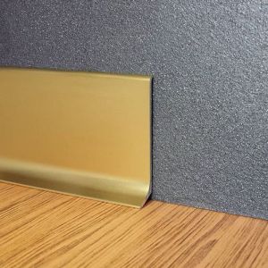Cheap Self Adhesive Aluminum Skirting Profile 60mm Curved Metal Coved Skirting Board for sale