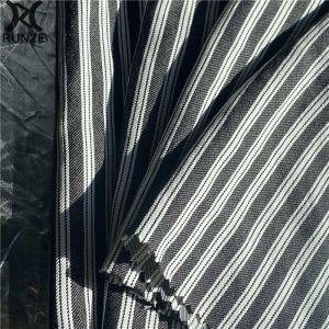 Striped Soft Textured Polyester Cotton Blend Fabric for Women's Clothing and