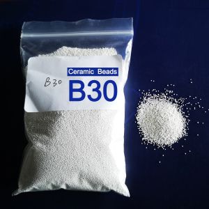 Cheap B30 Ceramic Bead Blasting Size 0.425-0.600mm For Sandblasting Cleaning for sale