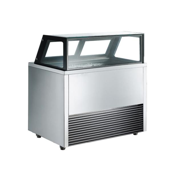 Quality 7 Pans Stainless Steel Ice Cream Showcase Freezer with Auto Defrost wholesale