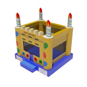 Commercial Inflatable Bounce House With Birthday Cake Patterns