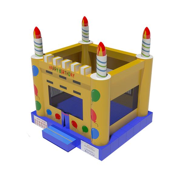 Quality Commercial Inflatable Bounce House With Birthday Cake Patterns wholesale
