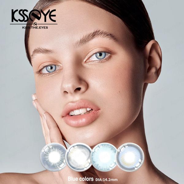 Quality Mermaid Tears Coloured Blue Eye Contact Lenses With Power 0.08mm wholesale