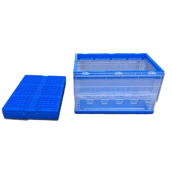 HDPE Collapsible Moving Boxes Folding Foldable Crate With attached lids For