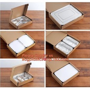 Rectangular Aluminium Foil Food Container, Airlines Fast Food Delivery,