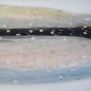 Spandex embroidered Brocade Jacquard Elastic Mesh Fabric