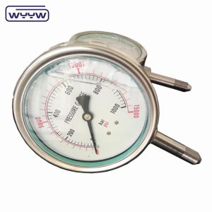OEM ODM OBM High Pressure Gauge Liquid Filled Utility Pressure Gauge 1000 Bar