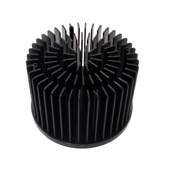 Quality REACH Round LED Forged Heat Sink Durable Black Color Practical wholesale