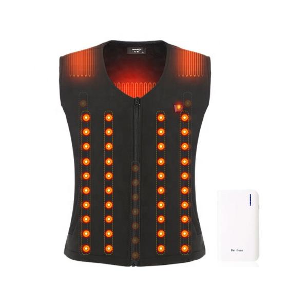 Quality Intelligent Control Electric Heated Vest Polyester Smart Casual wholesale