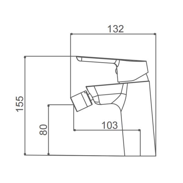 Leakproof One Handle Bidet Tap Mixer Drip Free Single Hole Bathroom Faucet