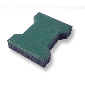 China High-Quality Dog-Bone Shaped Rubber Tile Green Rubber Paver For Horse Stall And Horse Walker Area on sale