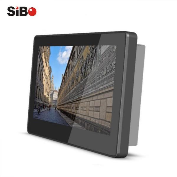 7 Inch Wall Rugged Mounted Android POE Tablet With NFC Reader LED Light Bar For