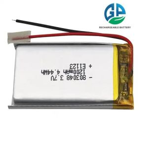 KC Approved Lipo Battery 803048 3.7V 1200mAh 4.44wh Rechargeable Li-Polymer