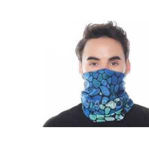 Soft Light Weight Fishing Neck Scarf Digital Printing Labyrinth Style Anti -