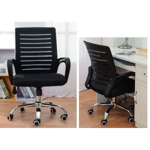 China Soft Pad Executive Swivel Mid Back Ribbed Task Chair on sale