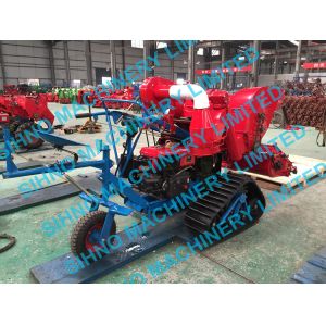 4LZ-0.7 mini paddy combine harvester with crawler, rice wheat 14HP