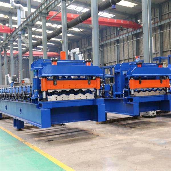 0.3-0.8 mm Color Coated Steel Metal Glazed Roof Tile Panel Making Roll Forming Machine